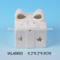 Mini home decoration white porcelain jewelry box in star shape